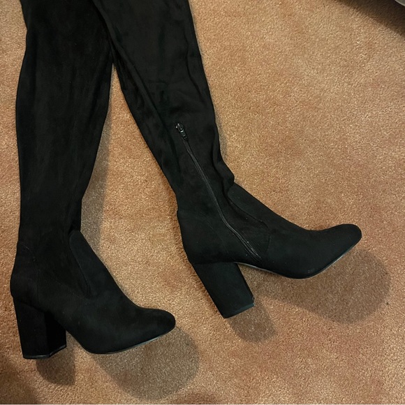 Suede Thigh High Boots - Picture 2 of 3